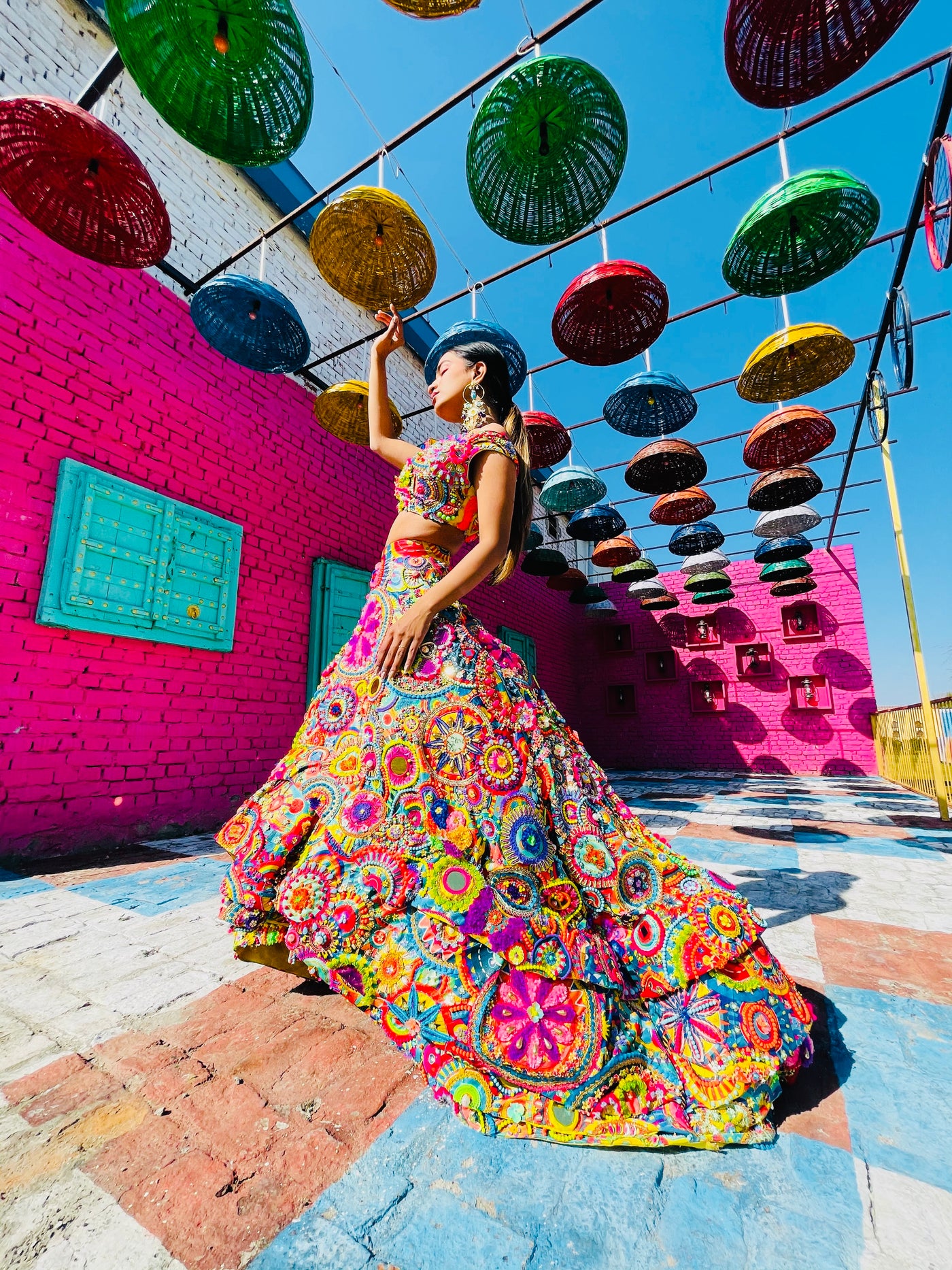KITSSCH KALEIDOSCOPE LEHENGS- 3 SET PIECE