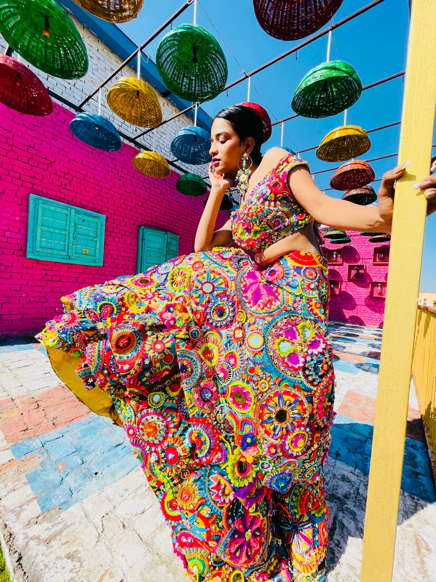 KITSSCH KALEIDOSCOPE LEHENGS- 3 SET PIECE