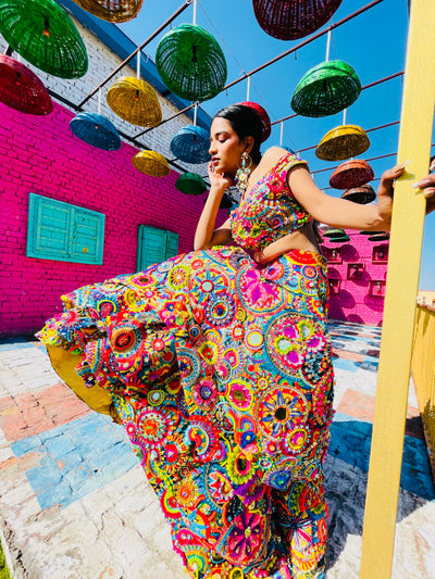 KITSSCH KALEIDOSCOPE LEHENGS- 3 SET PIECE