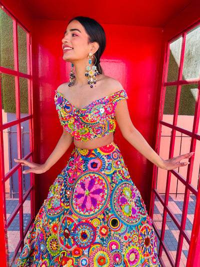 KITSSCH KALEIDOSCOPE LEHENGS- 3 SET PIECE