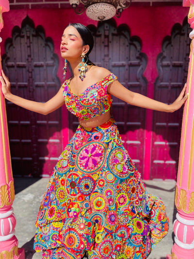 KITSSCH KALEIDOSCOPE LEHENGS- 3 SET PIECE