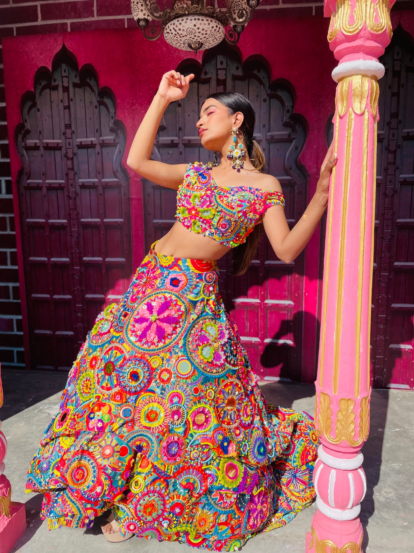 KITSSCH KALEIDOSCOPE LEHENGS- 3 SET PIECE
