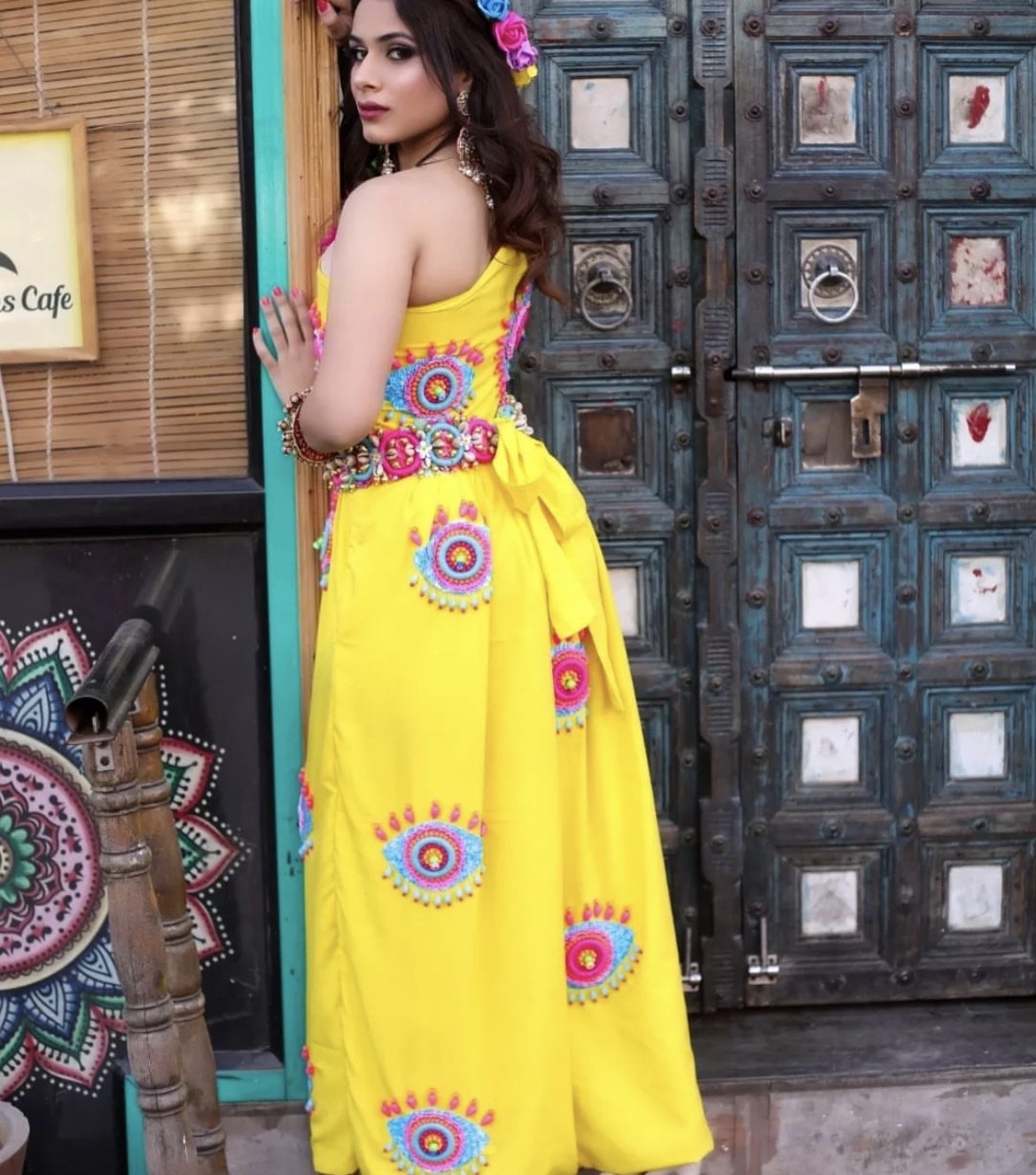 EVIL EYE OFF-SHOULDER DRESS