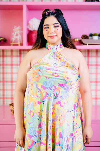 PIP & POP HALTER NECK DRESS