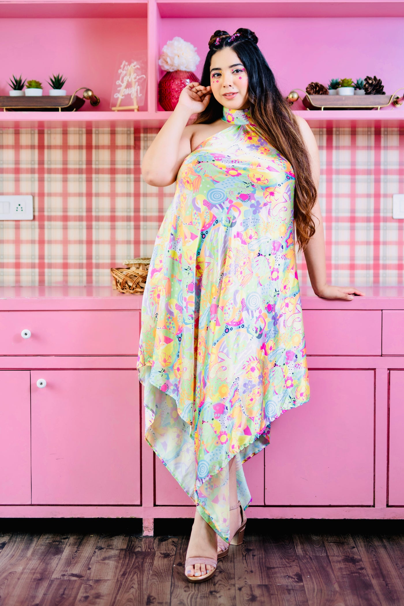 PIP & POP HALTER NECK DRESS