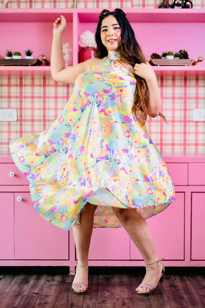 PIP & POP HALTER NECK DRESS