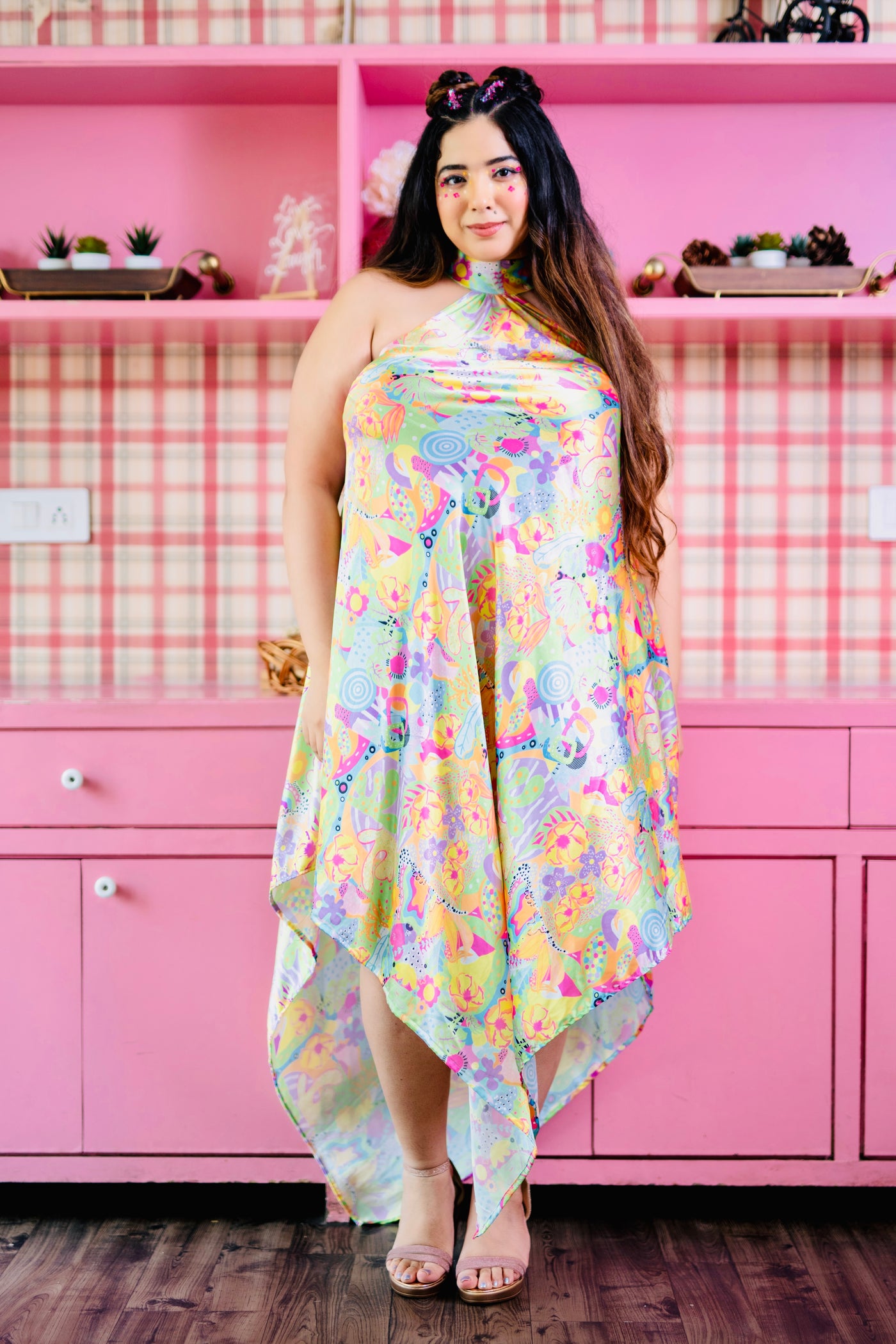 PIP & POP HALTER NECK DRESS