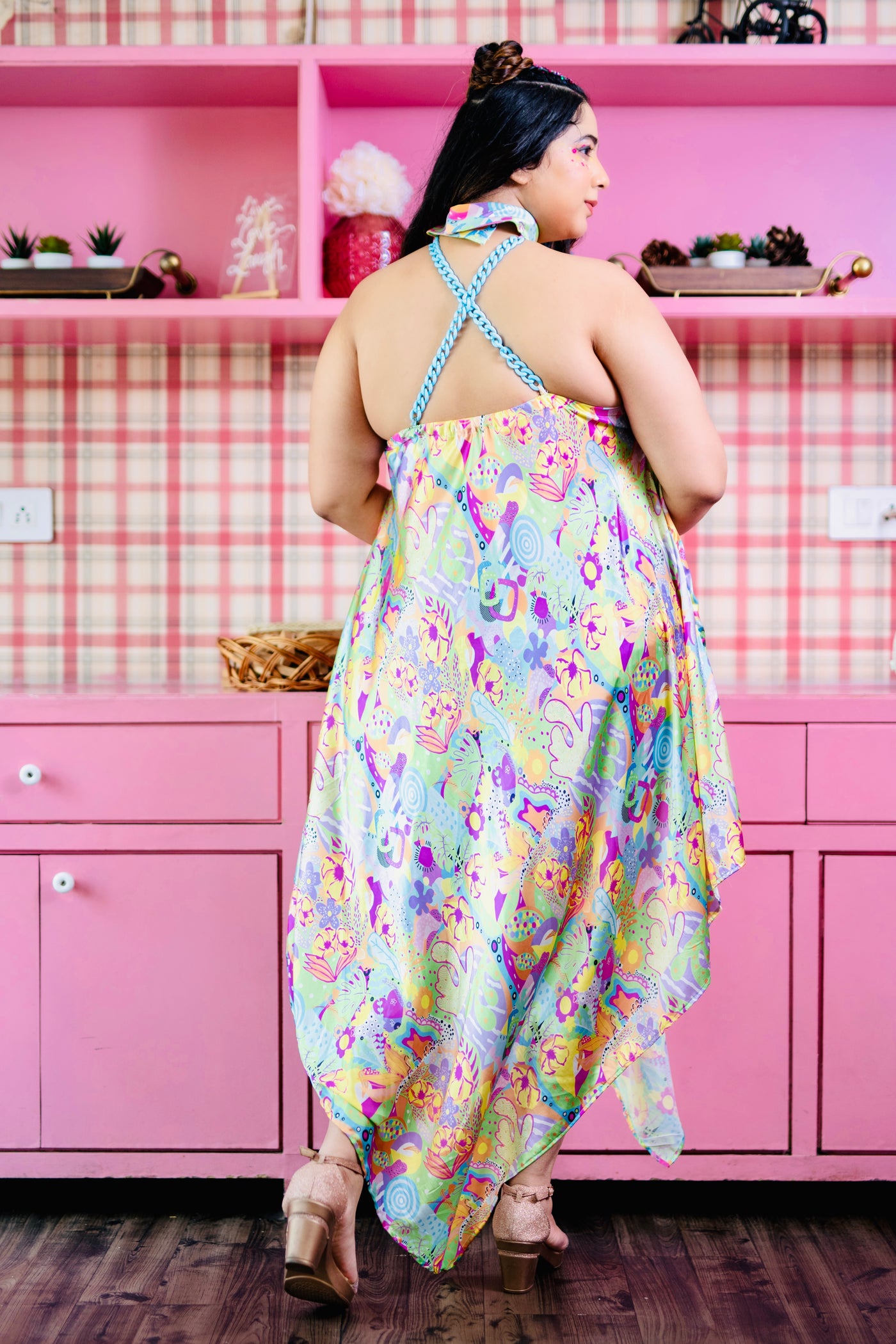 PIP & POP HALTER NECK DRESS