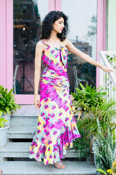 POPSICLE POPPY EYE HIGH LOW DRESS
