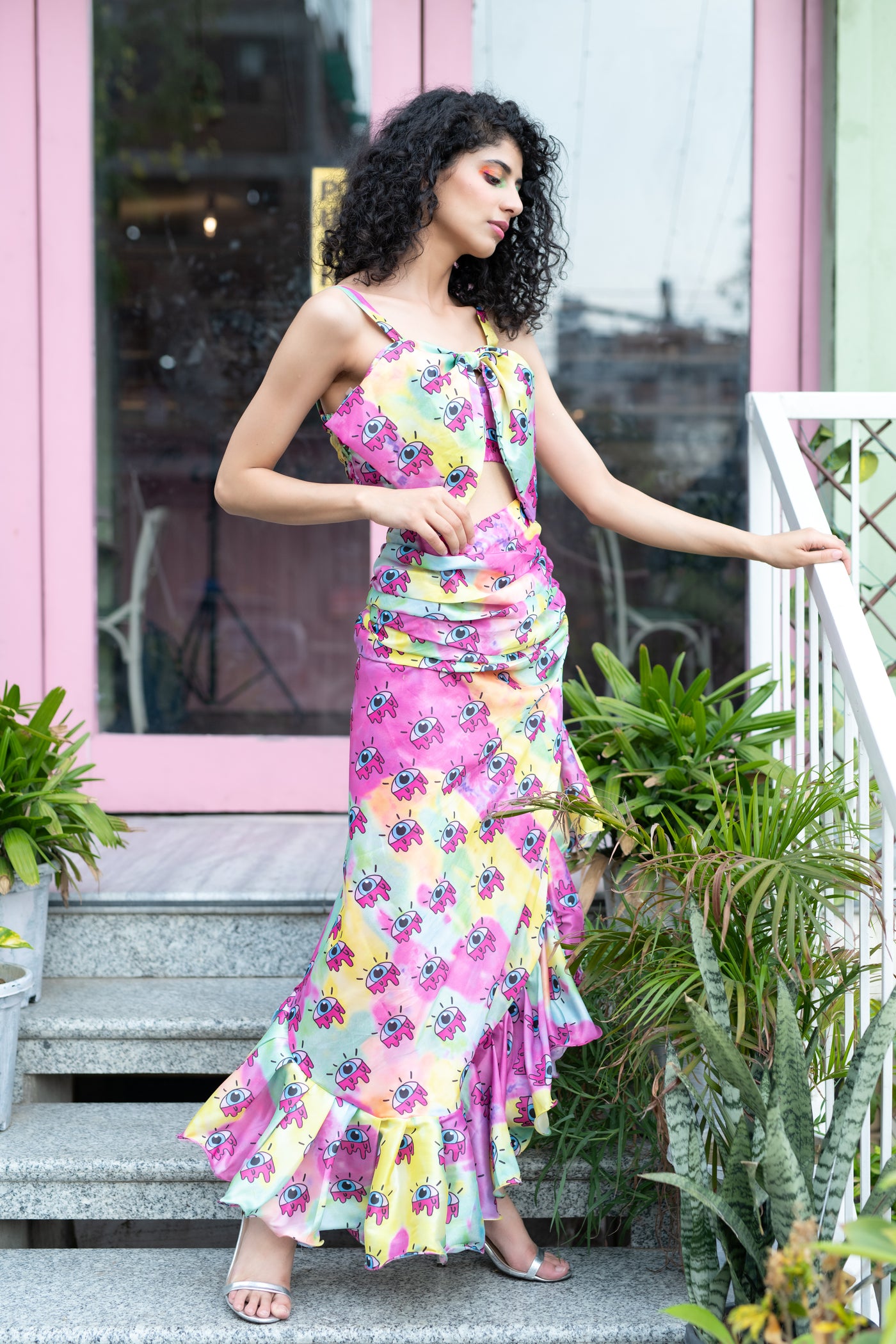 POPSICLE POPPY EYE HIGH LOW DRESS