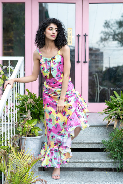POPSICLE POPPY EYE HIGH LOW DRESS