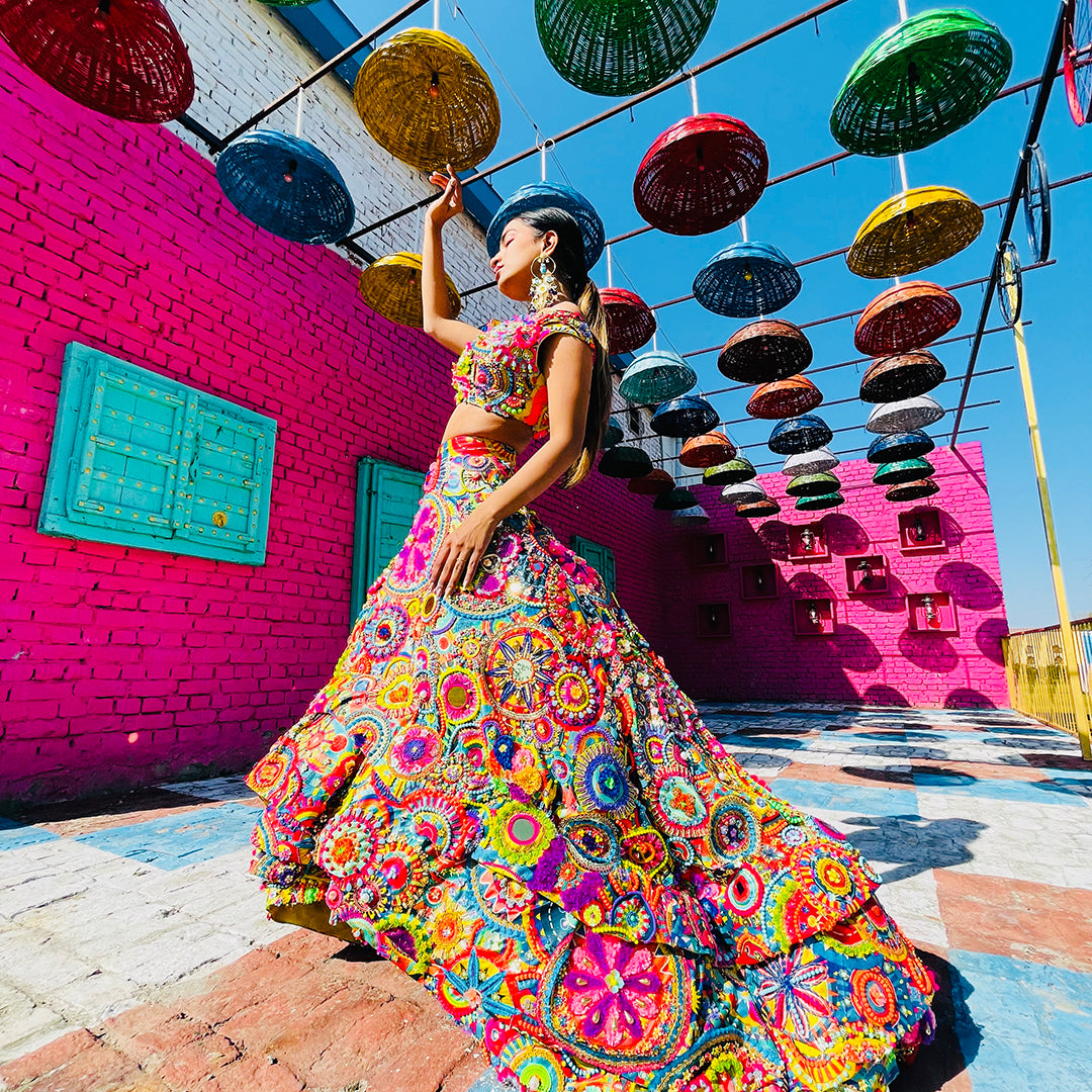 KITSSCH KALEIDOSCOPE LEHENGS- 3 SET PIECE